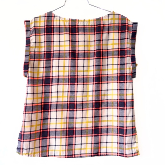 Chai Fashions Plaid Sleeveless Top Size S - Picture 5 of 6